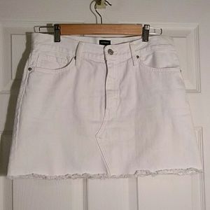 Just Black white denim skirt large